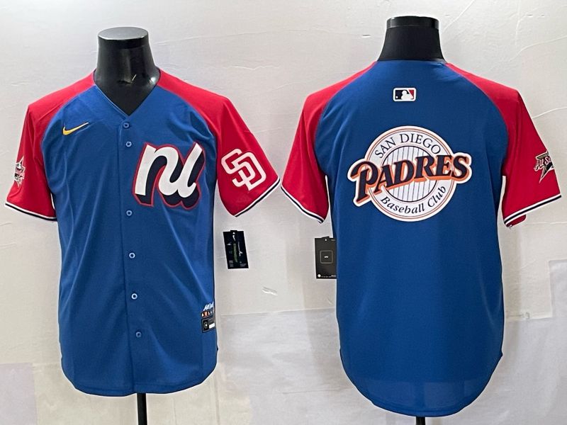 Men San Diego Padres Blank Blue red All star 2025 Nike MLB Jersey style 01->philadelphia phillies->MLB Jersey